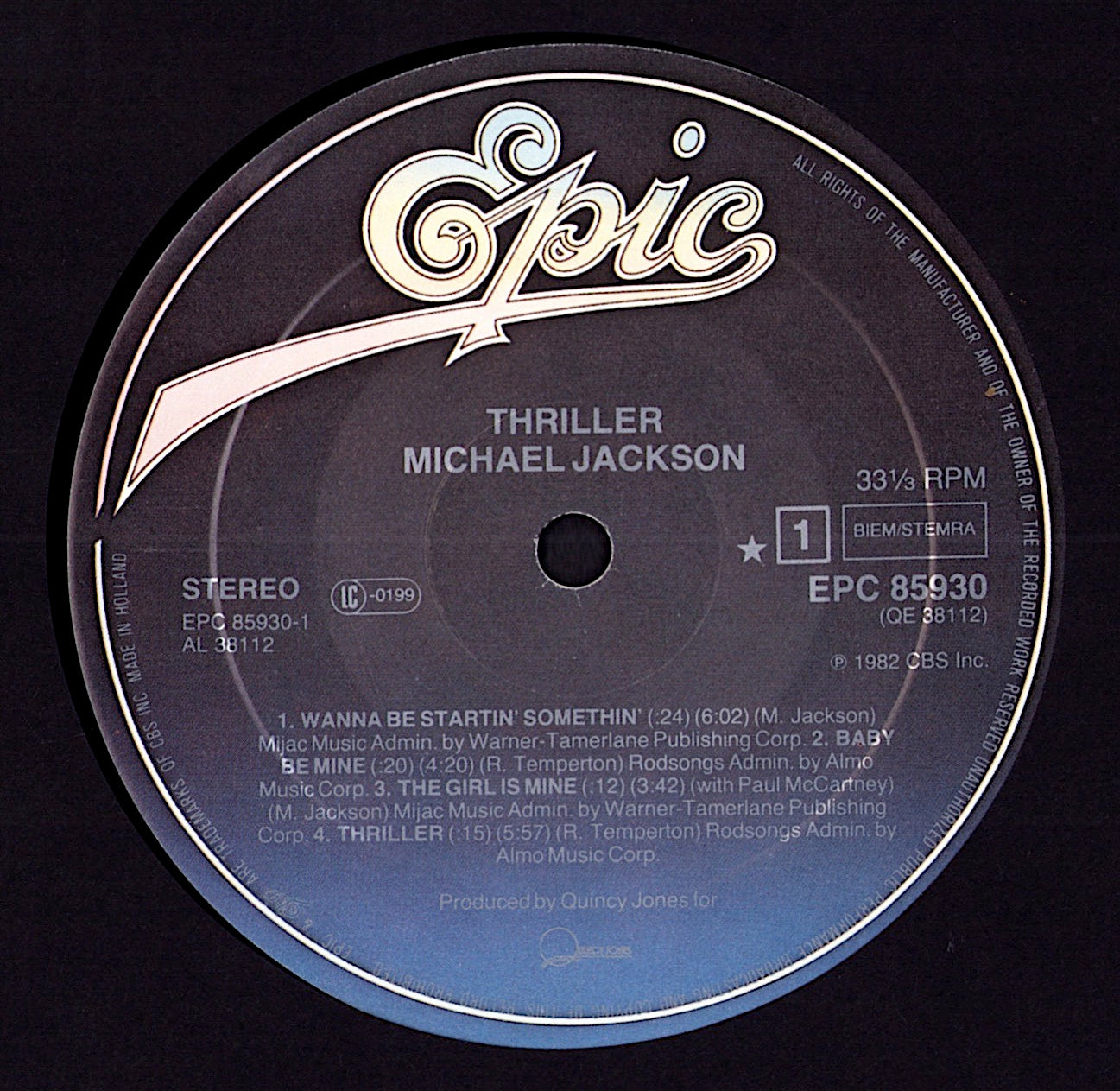 Michael Jackson - Thriller (Vinyl LP | EU Original | 1982)