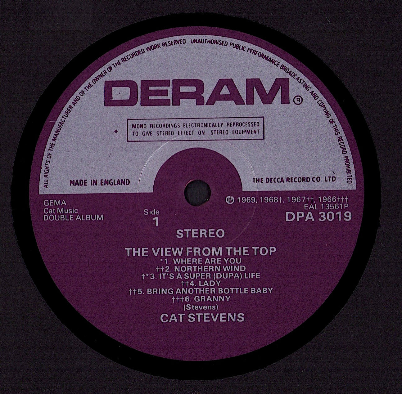 Cat Stevens – The View From The Top Vinyl 2LP