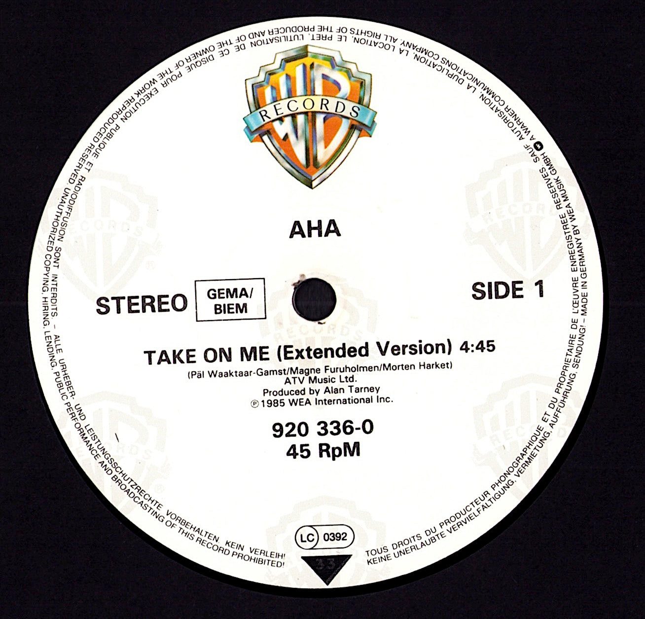 A-ha - Take On Me Extended Version Vinyl 12" Maxi-Single Kopie