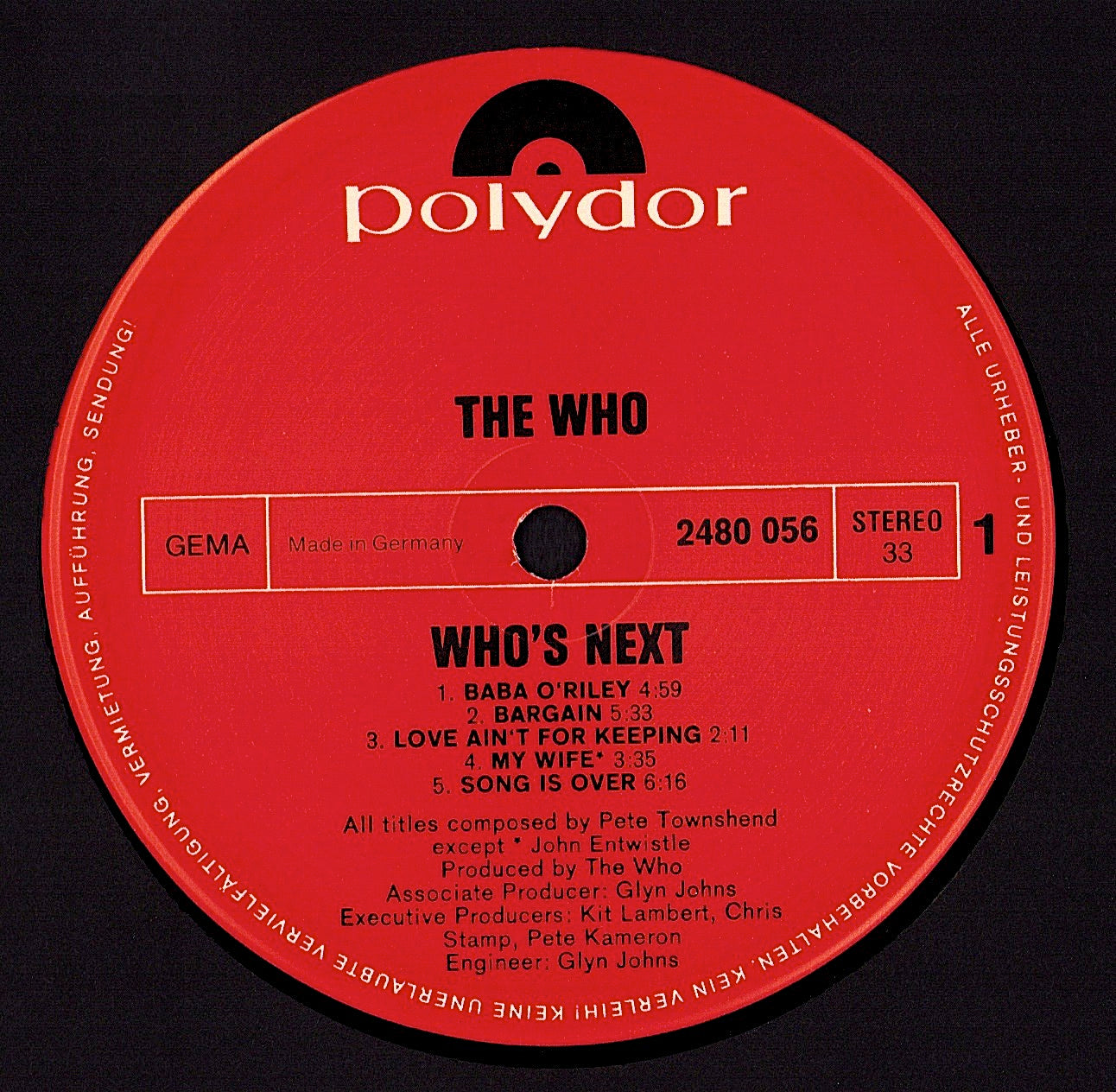 The Who - Who's Next Vinyl LP