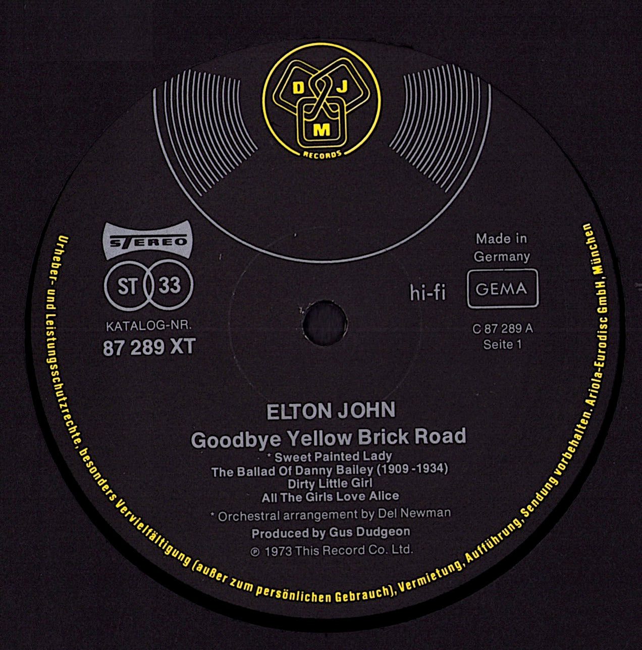 Elton John - Goodbye Yellow Brick Road Vinyl 2LP Kopie
