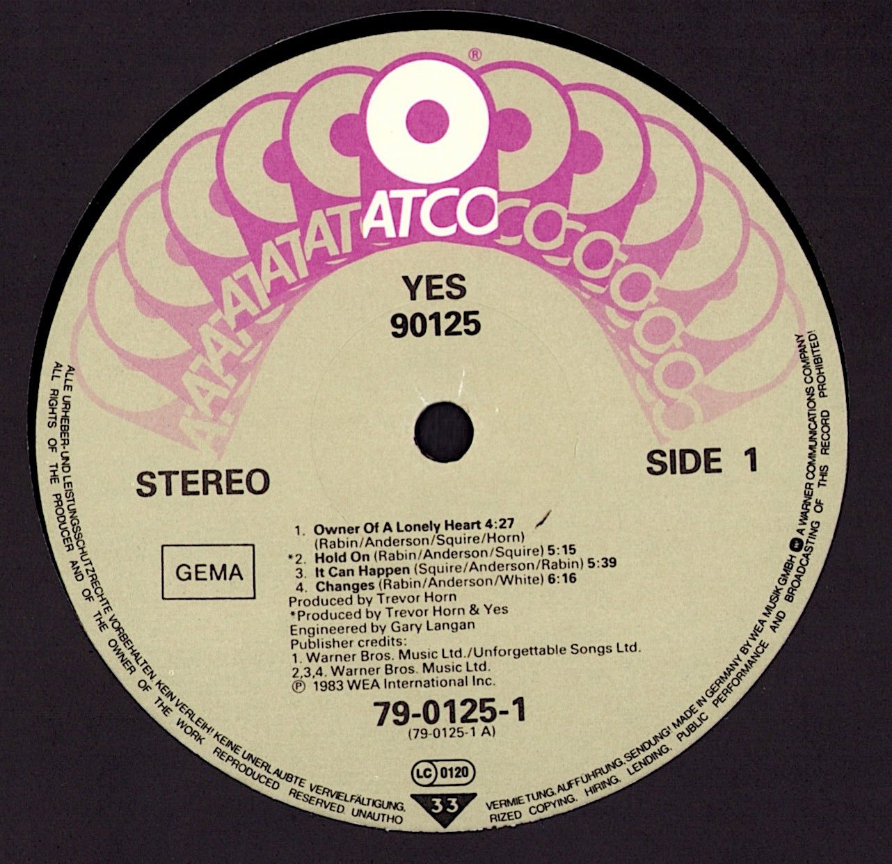 Yes - 90125 Vinyl LP