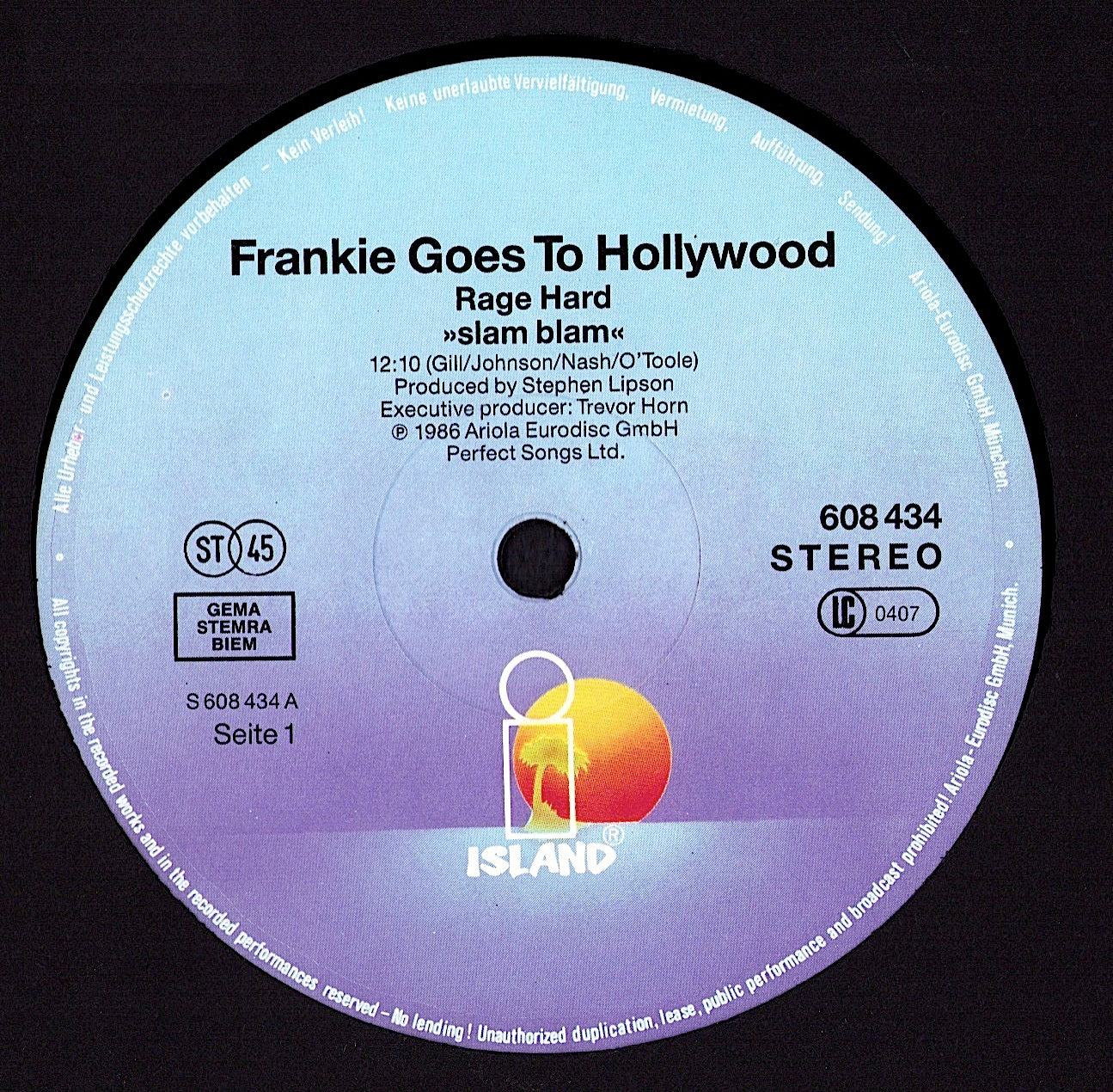 Frankie Goes to Hollywood - Rage Hard + Vinyl 12" Maxi-Single