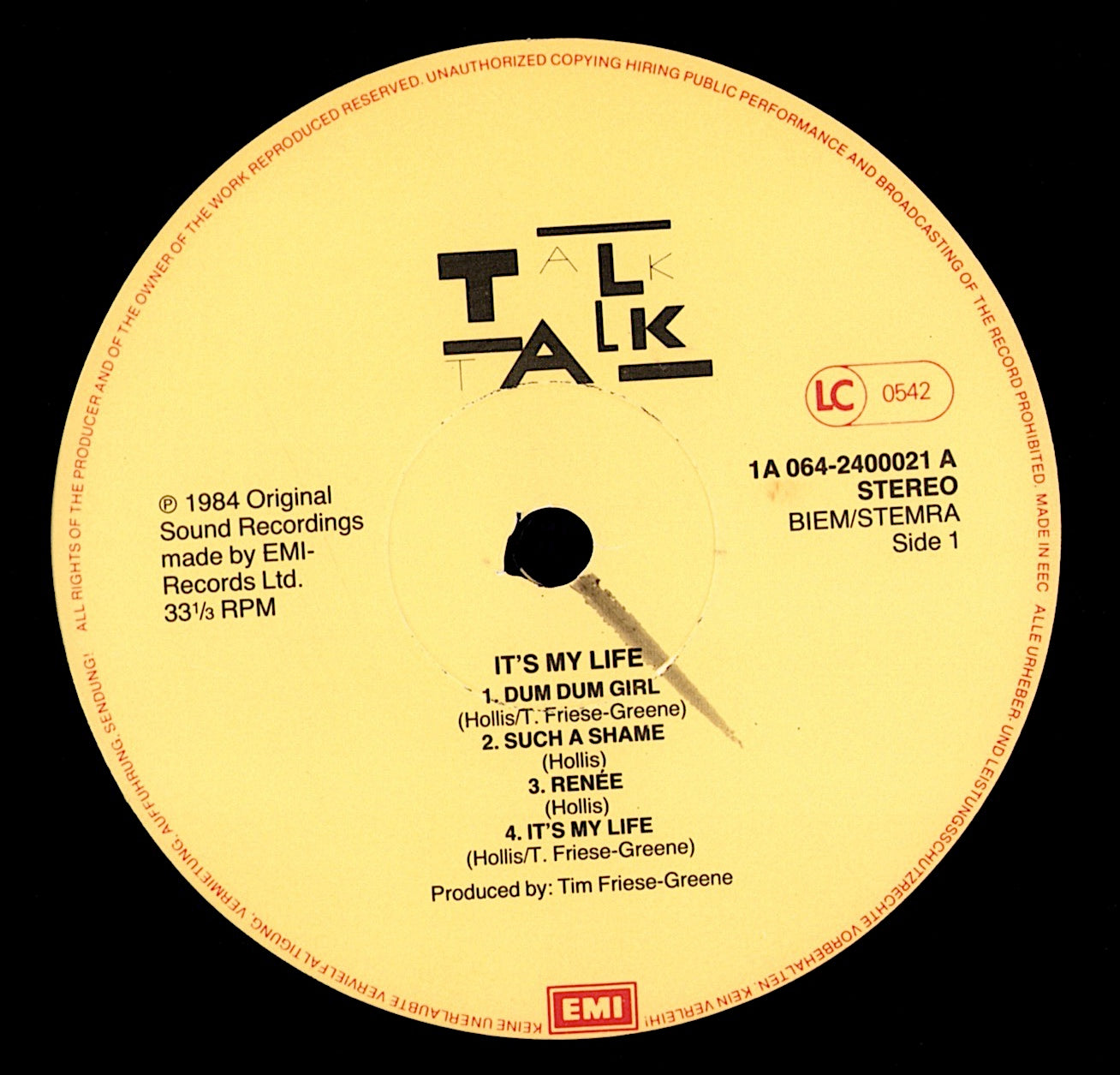 Talk Talk - It's My Life Vinyl LP Kopie