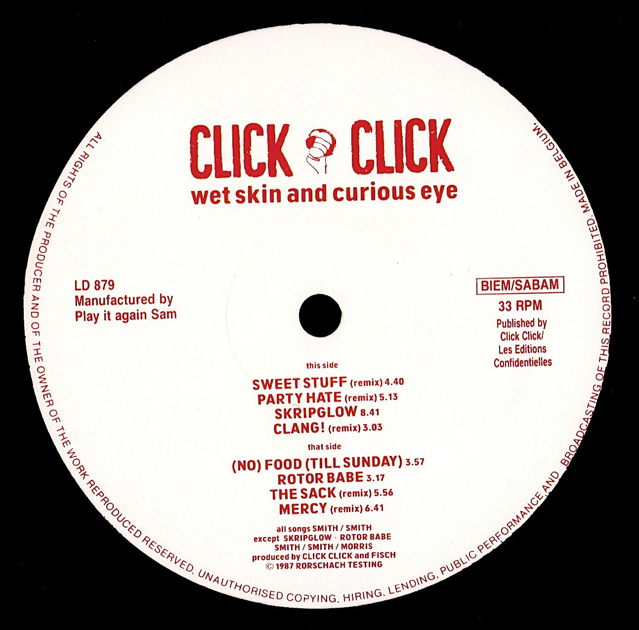 Click Click – Wet Skin And Curious Eye Vinyl LP