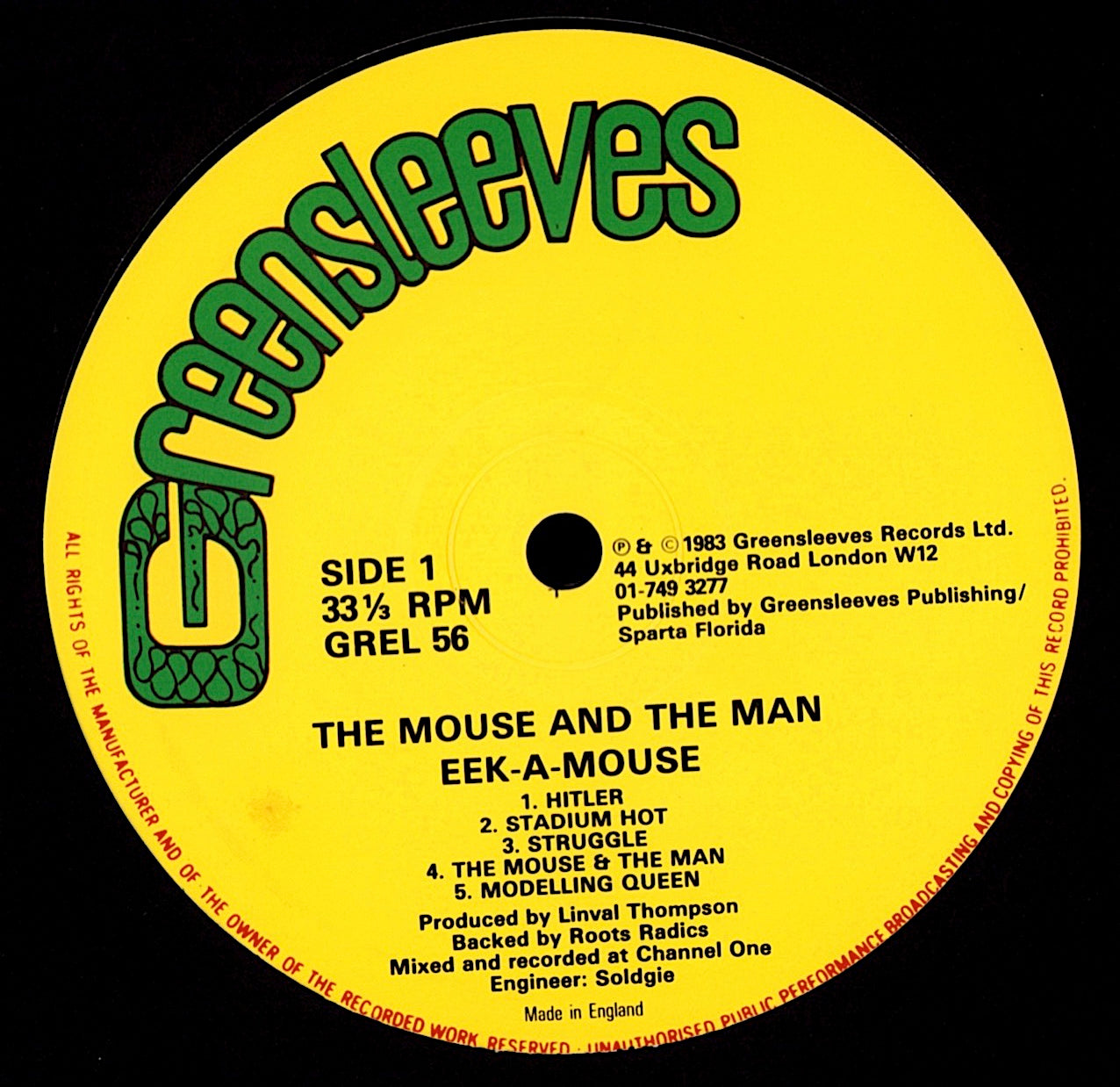Eek-A-Mouse - The Mouse & The Man Vinyl LP