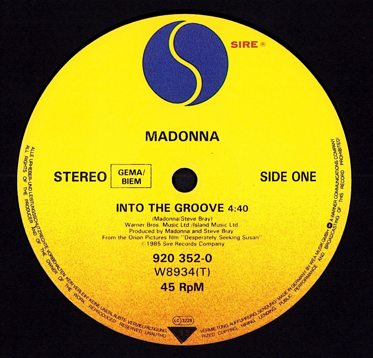 Madonna - Into The Groove Vinyl 12" Maxi-Single Kopie