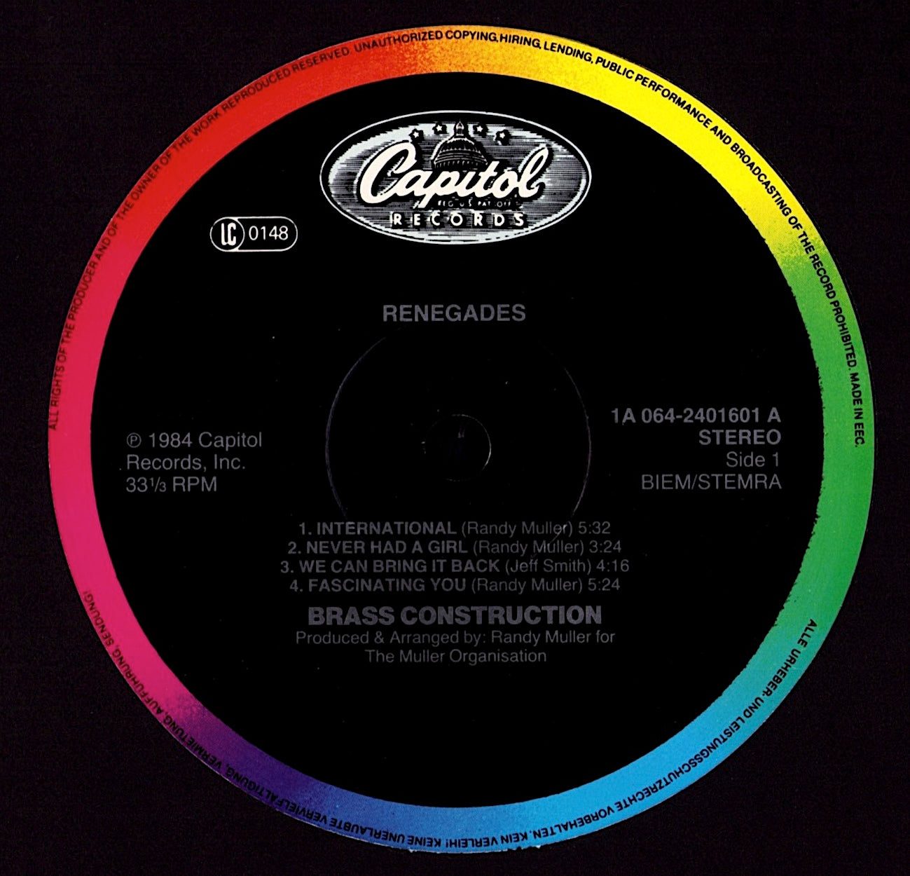 Brass Construction - Renegades Vinyl LP