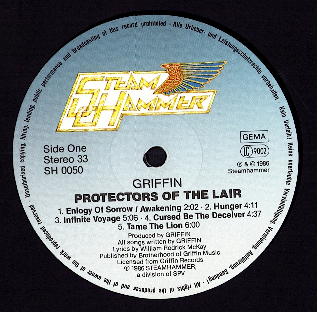 Griffin - Protectors Of The Lair (Vinyl LP | EU Original | 1986)
