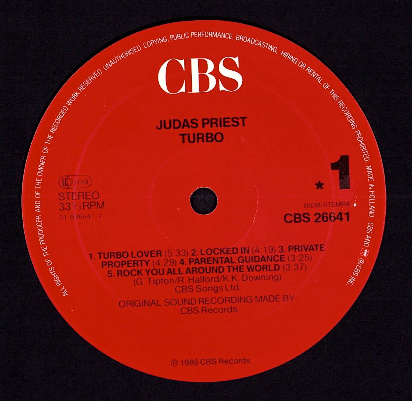 Judas Priest - Turbo Vinyl LP | EU Original | 1986