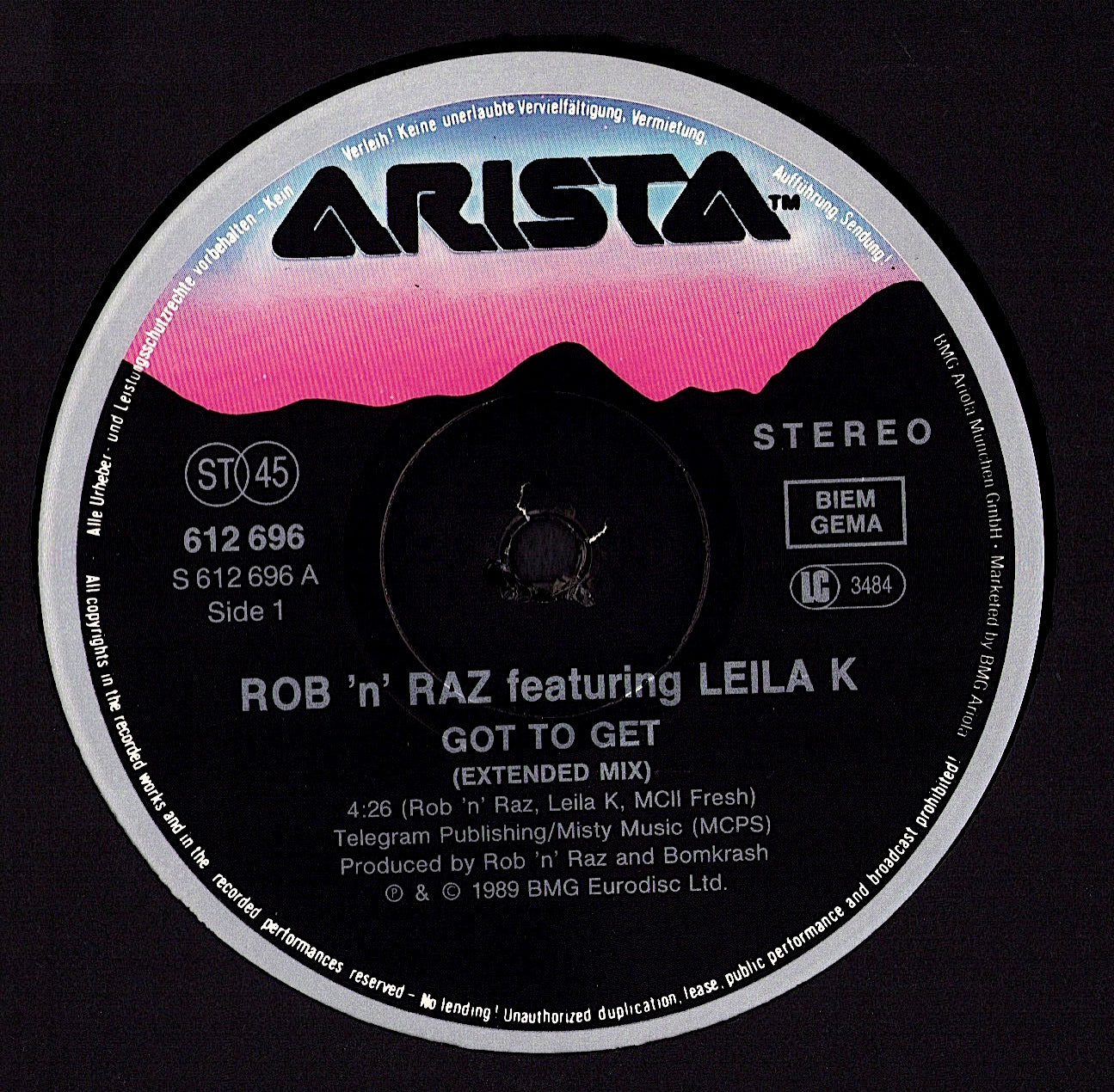 Rob 'N' Raz Featuring Leila K – Got To Get Vinyl 12" Maxi-Single