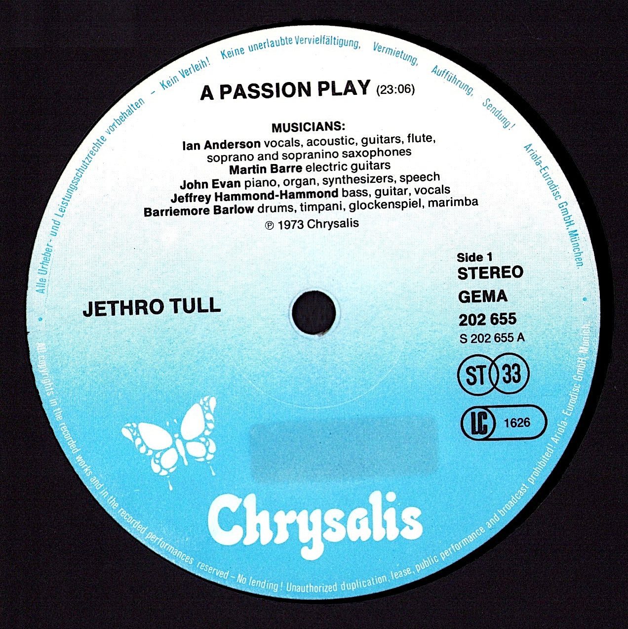Jethro Tull – A Passion Play Vinyl LP