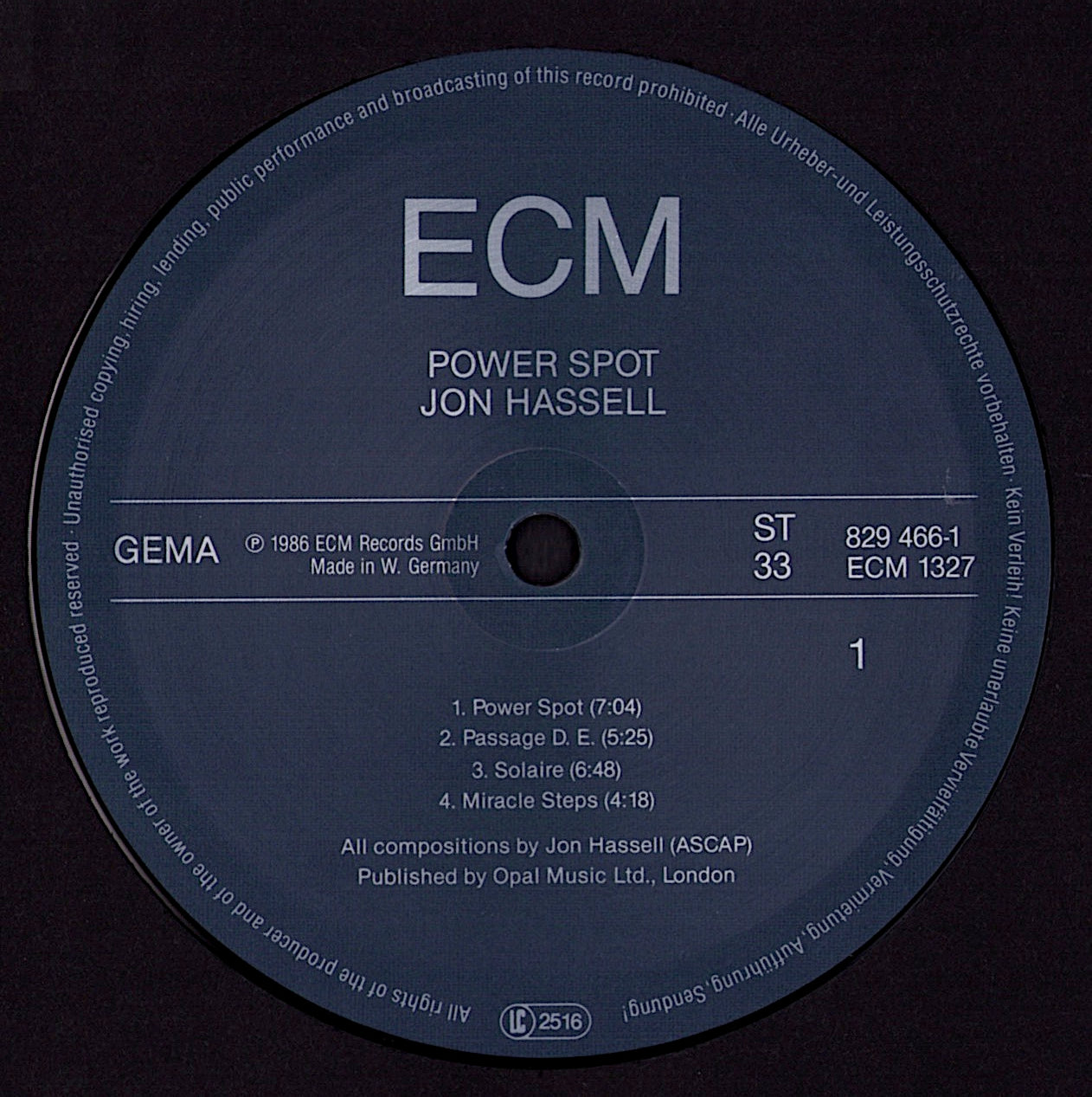 Jon Hassell – Power Spot Vinyl LP