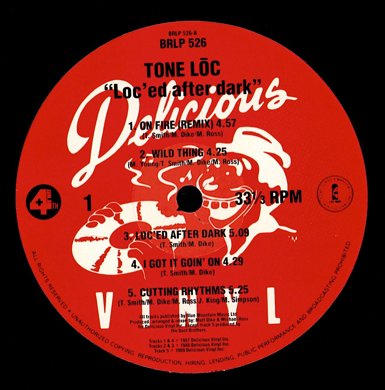 Tone Lōc - Loc'ed After Dark Vinyl LP