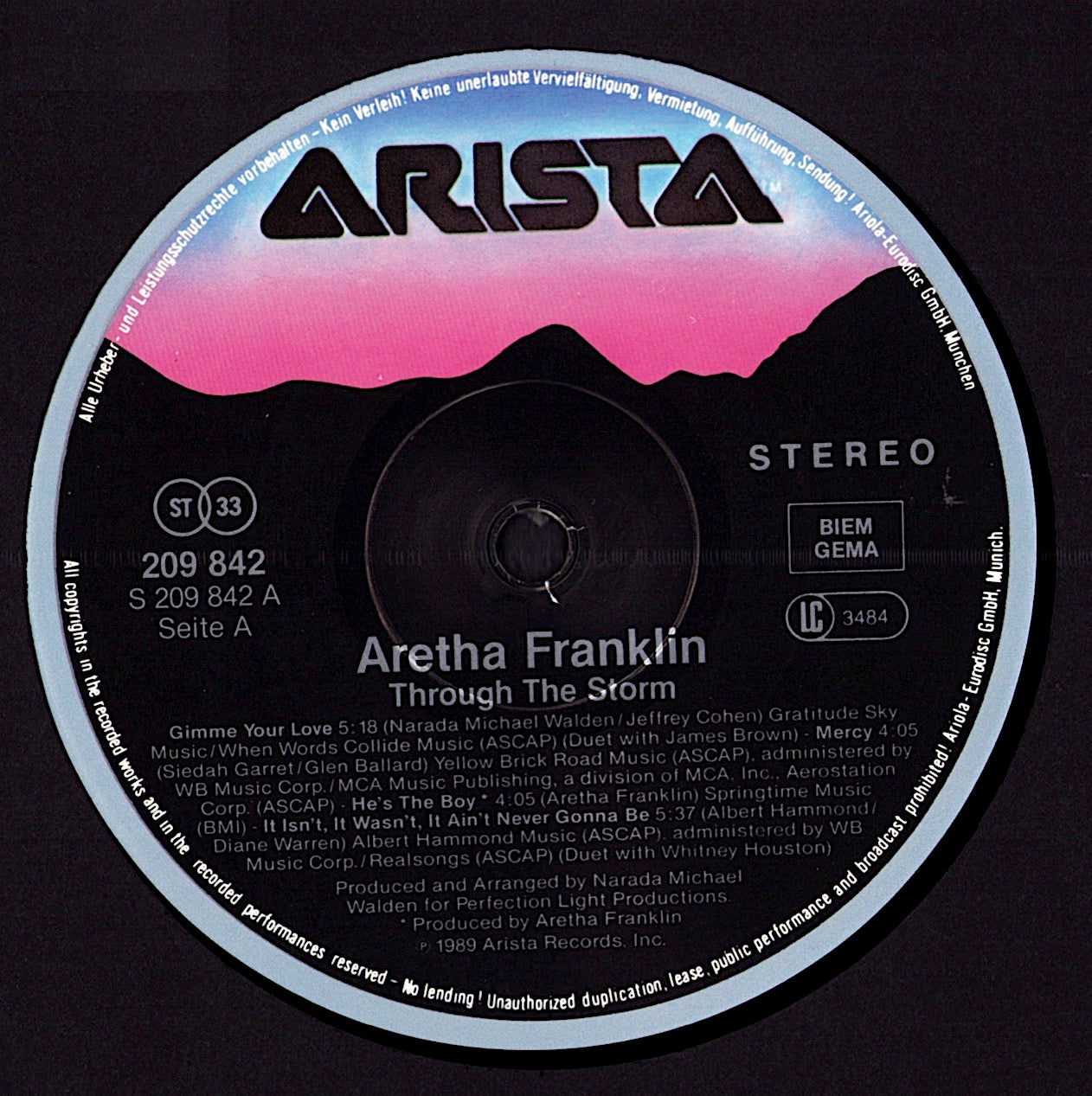 Aretha Franklin – Through The Storm Vinyl LP