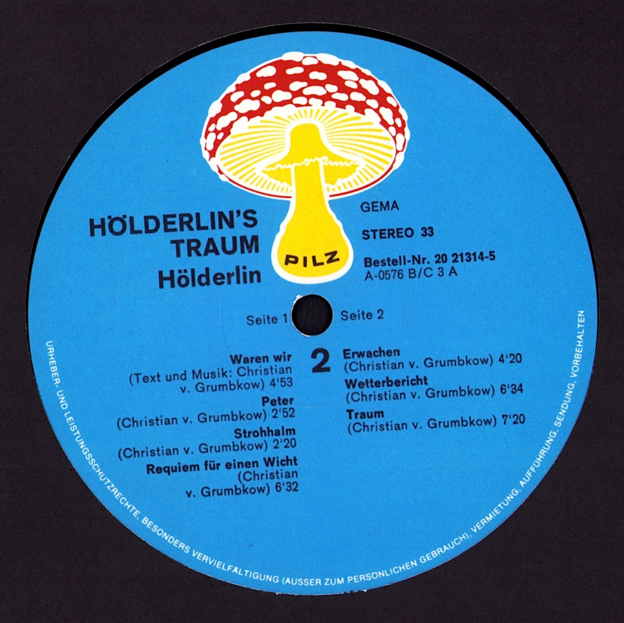 Hölderlin - Hölderlins Traum Vinyl LP
