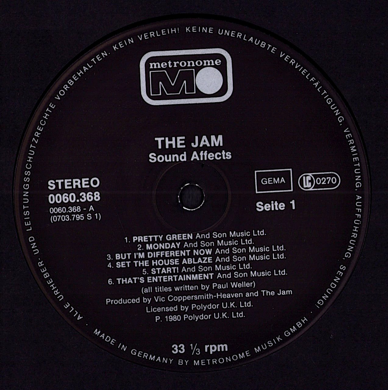 The Jam - Sound Affects (Vinyl LP | DE Original | 1980)