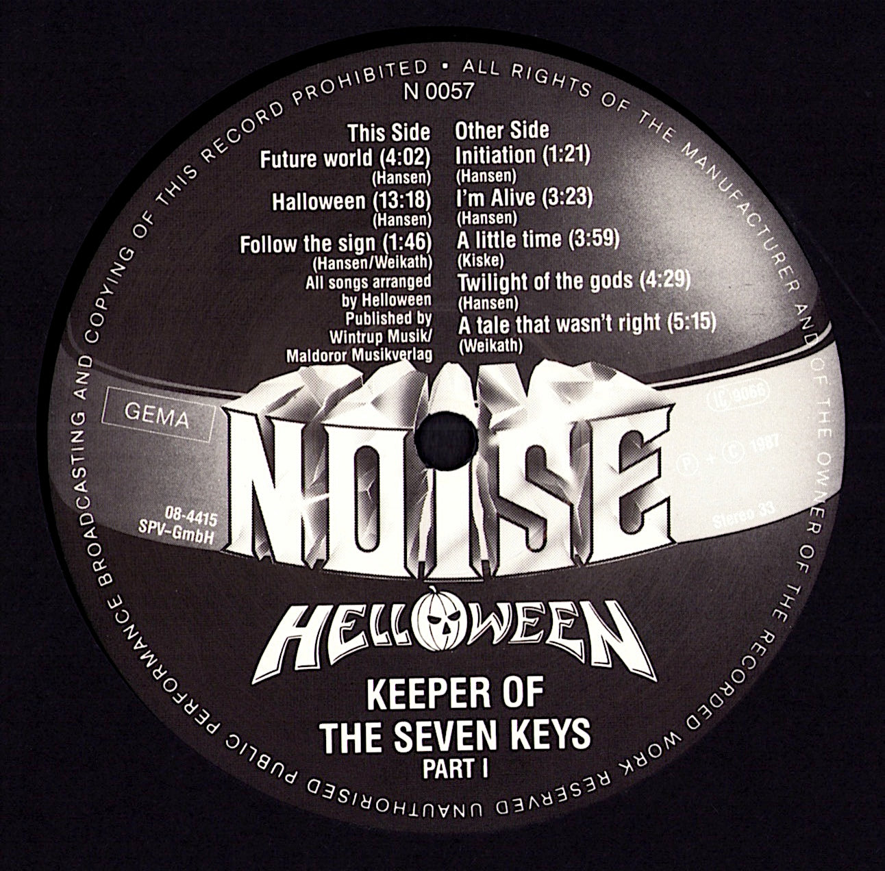 Helloween - Keeper Of The Seven Keys (Part I) (Vinyl LP | DE Original | 1987)