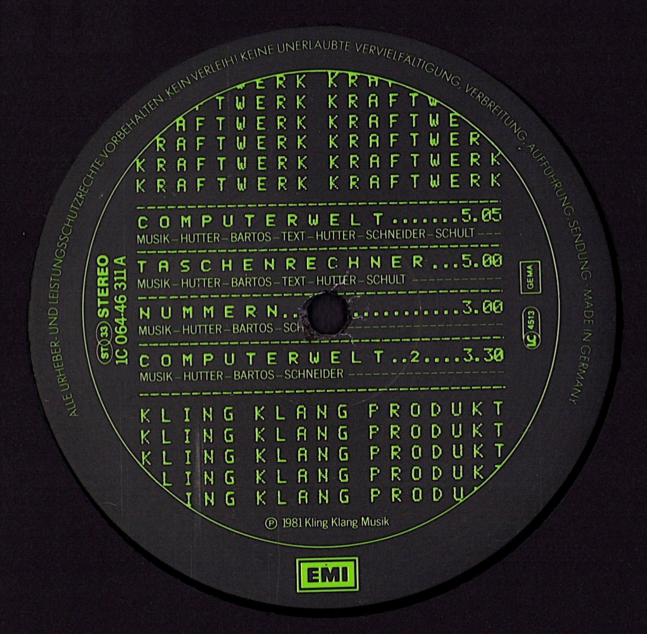 Kraftwerk - Computer World Vinyl LP