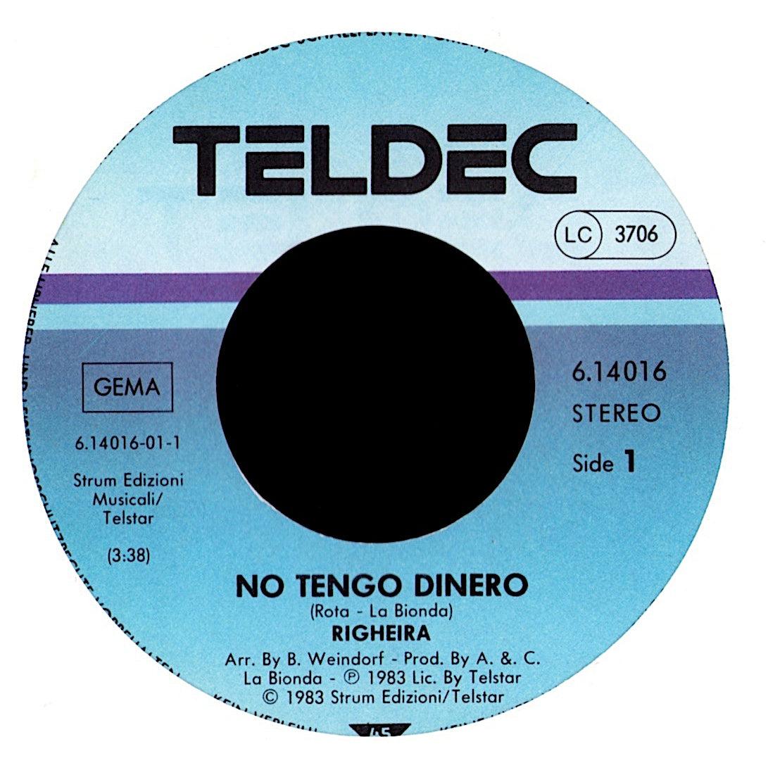 Raggio Di Luna – Comanchero Vinyl 7" | EU Original | 1984 Kopie Kopie