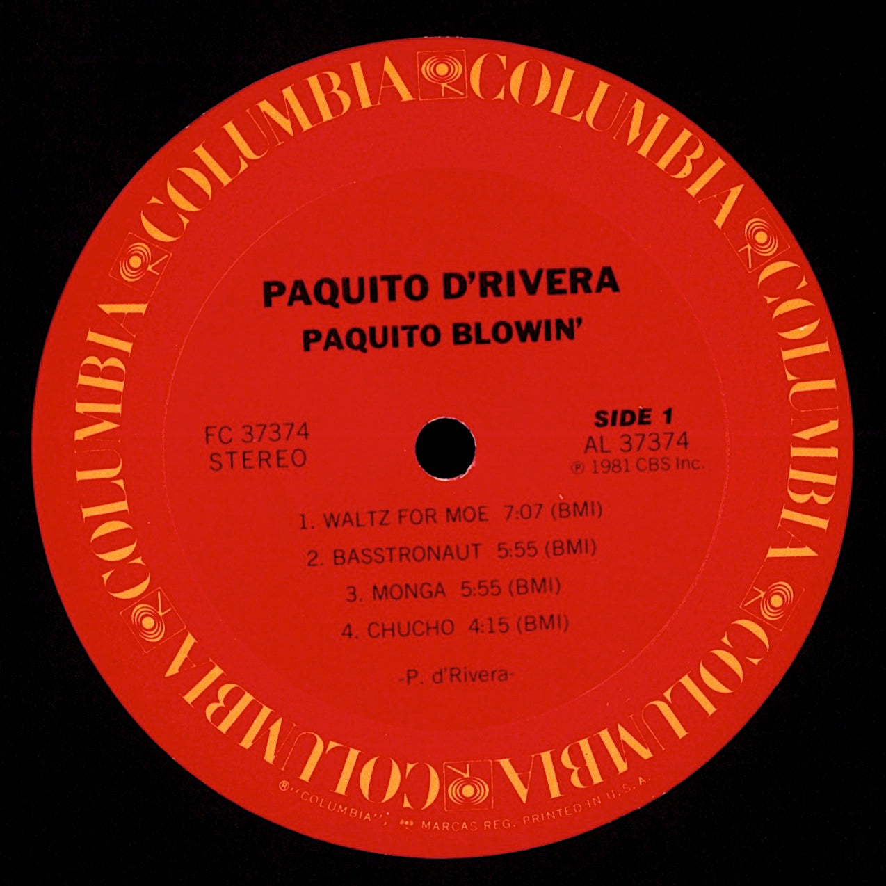 Paquito D'Rivera – Paquito Blowin' Vinyl LP | US Original | 1981