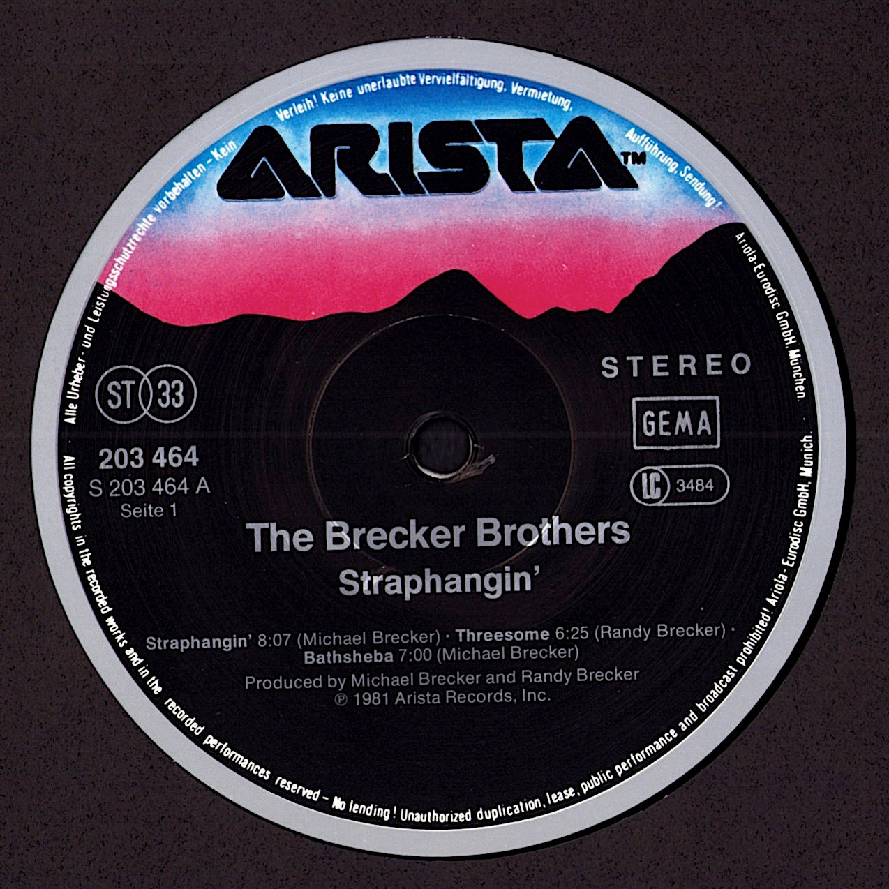 The Brecker Brothers – Straphangin' Vinyl LP | DE Original | 1981