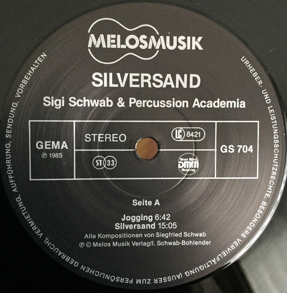 Sigi Schwab & Percussion Academia - Silversand Vinyl LP