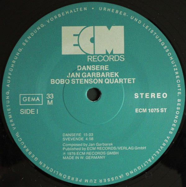 Jan Garbarek Bobo Stenson Quartet – Dansere Vinyl LP