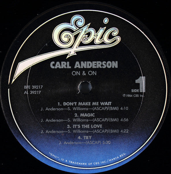 Carl Anderson – On & On Vinyl LP