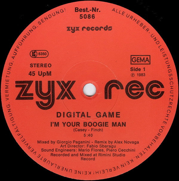 Digital Game - I'm Your Boogie Man! Vinyl 12"