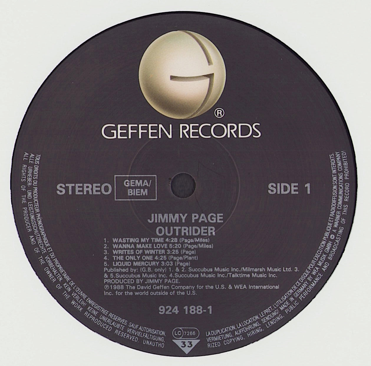 Jimmy Page - Outrider Vinyl LP