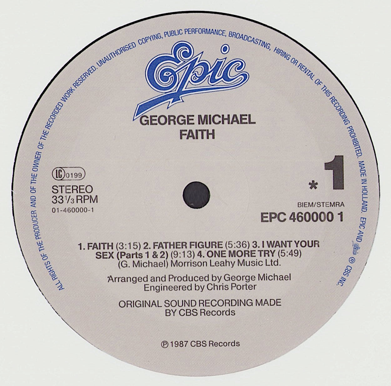 George Michael - Faith Vinyl LP