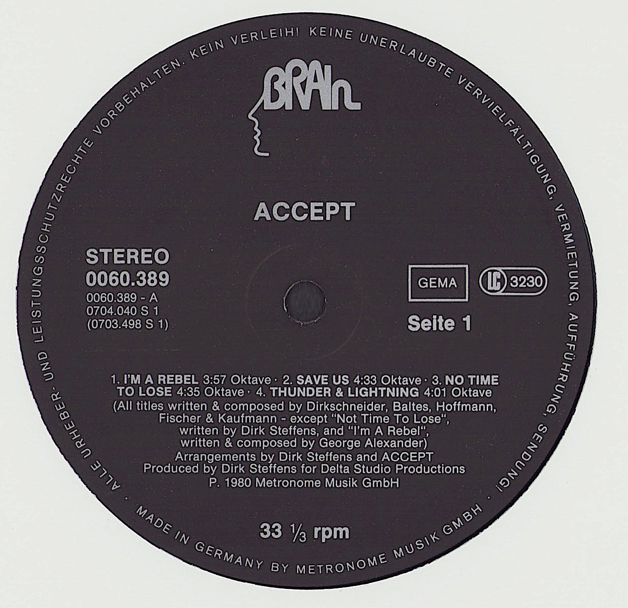 Accept - Accept Vinyl LP