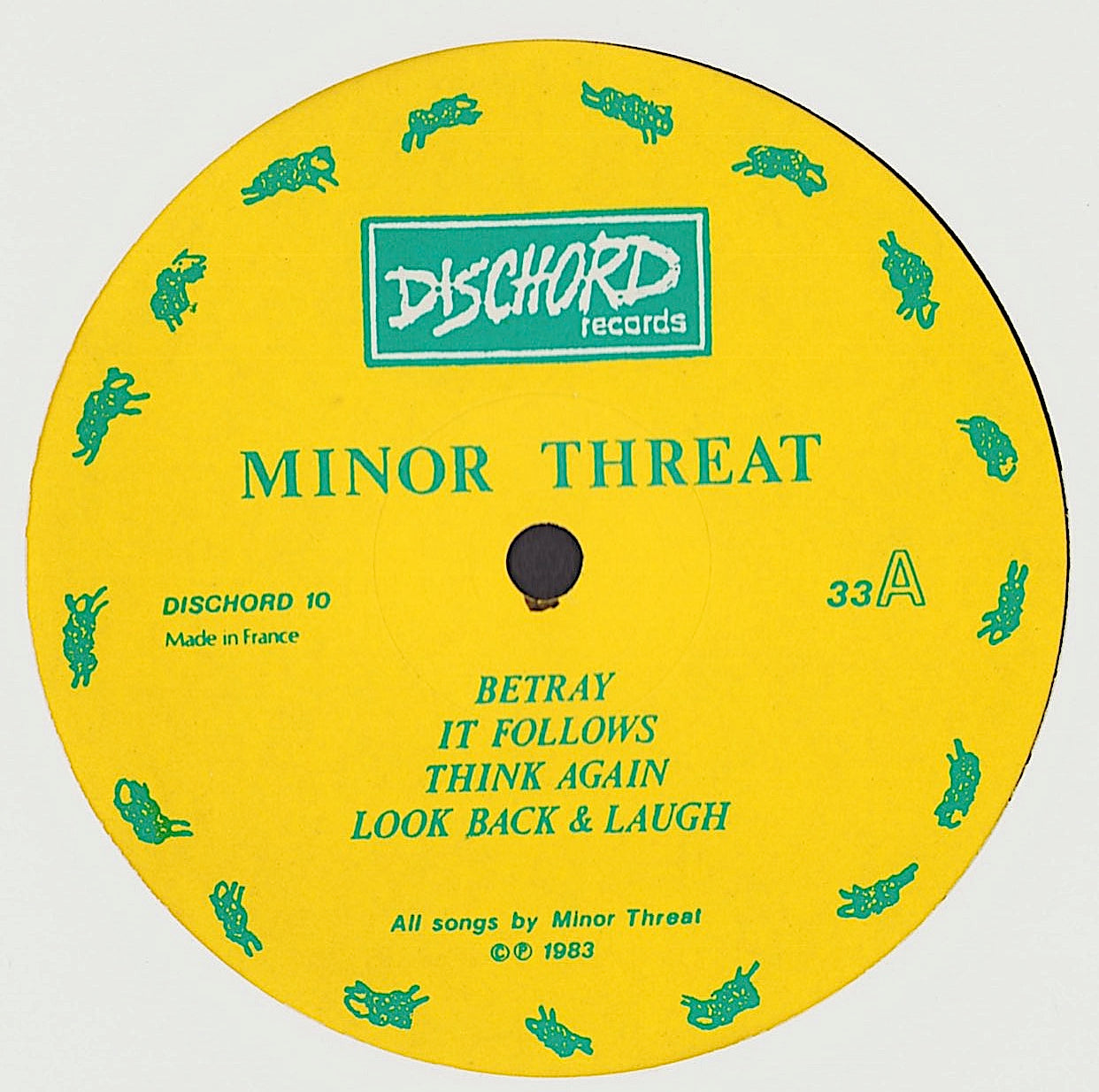 Minor Threat - Out Of Step Vinyl 12" EP