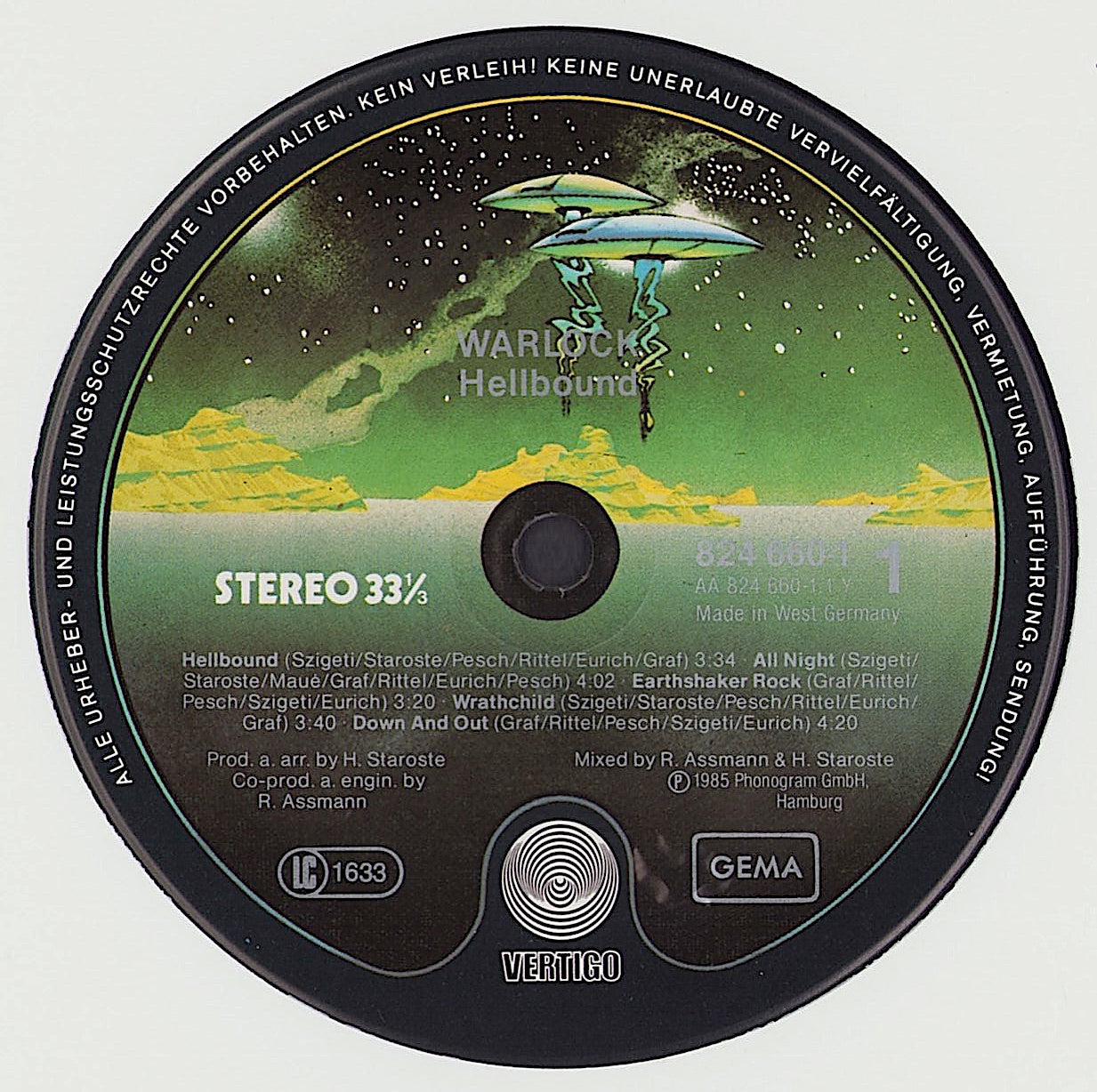 Warlock - Hellbound Vinyl LP Limited Edition + Poster