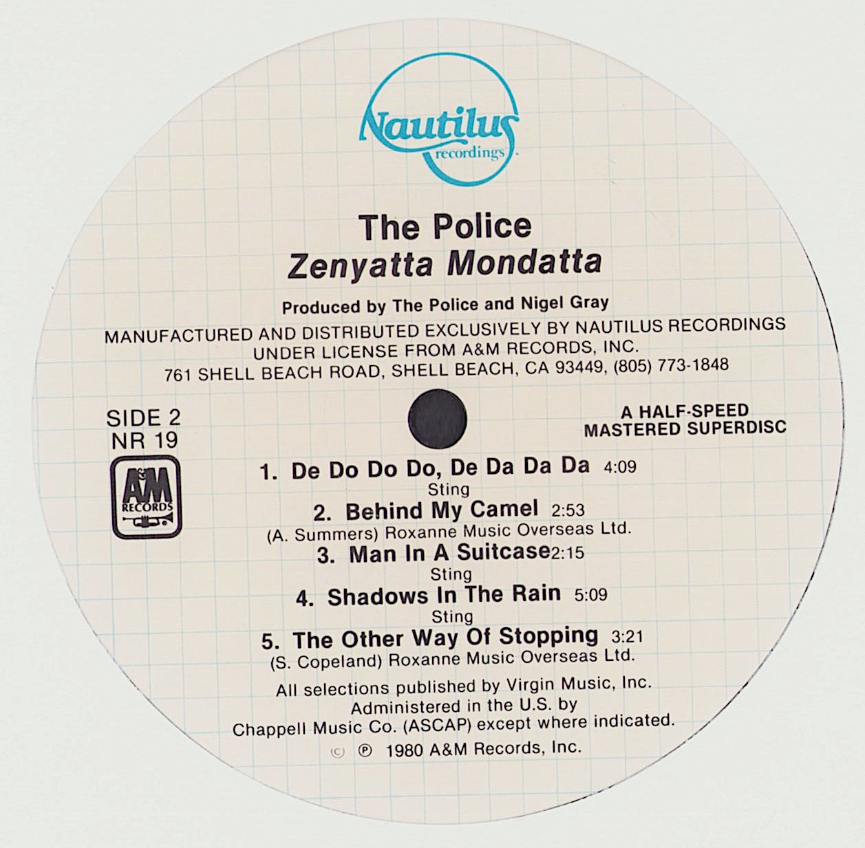 The Police - Zenyatta Mondatta Vinyl LP Halfspeed Mastering