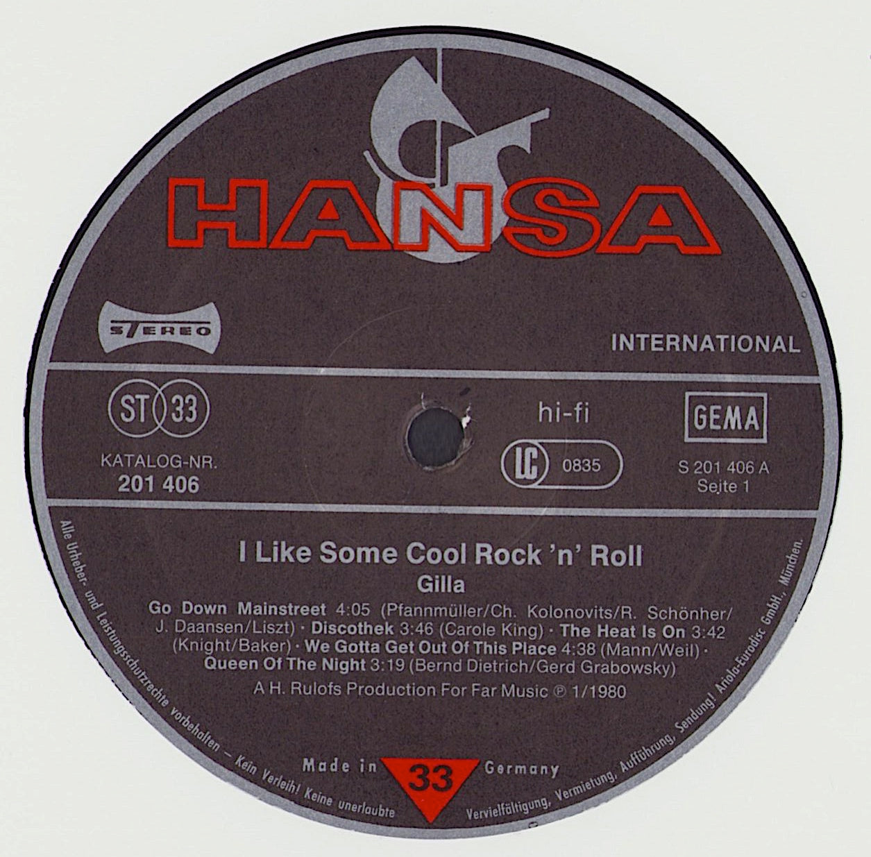 Gilla - I Like Some Cool Rock 'n' Roll