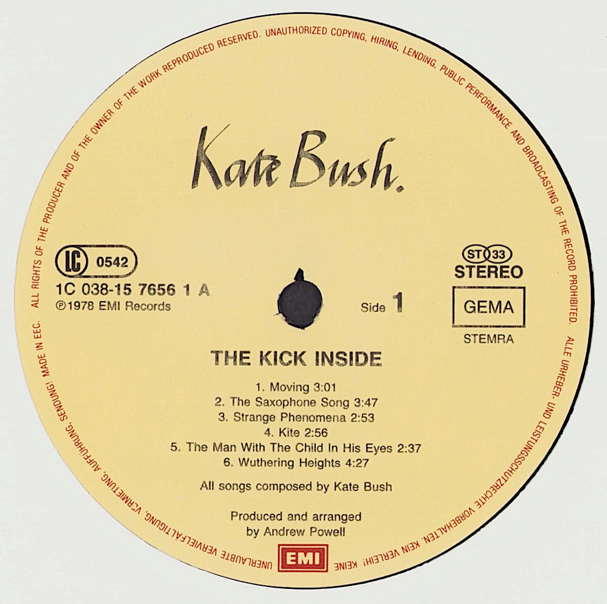 Kate Bush - The Kick Inside Vinyl LP