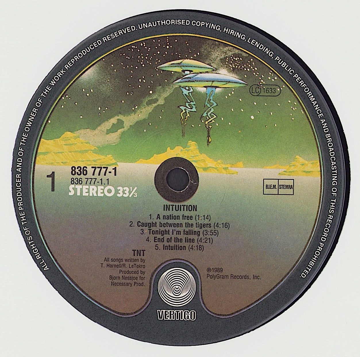 TNT - Intuition Vinyl LP