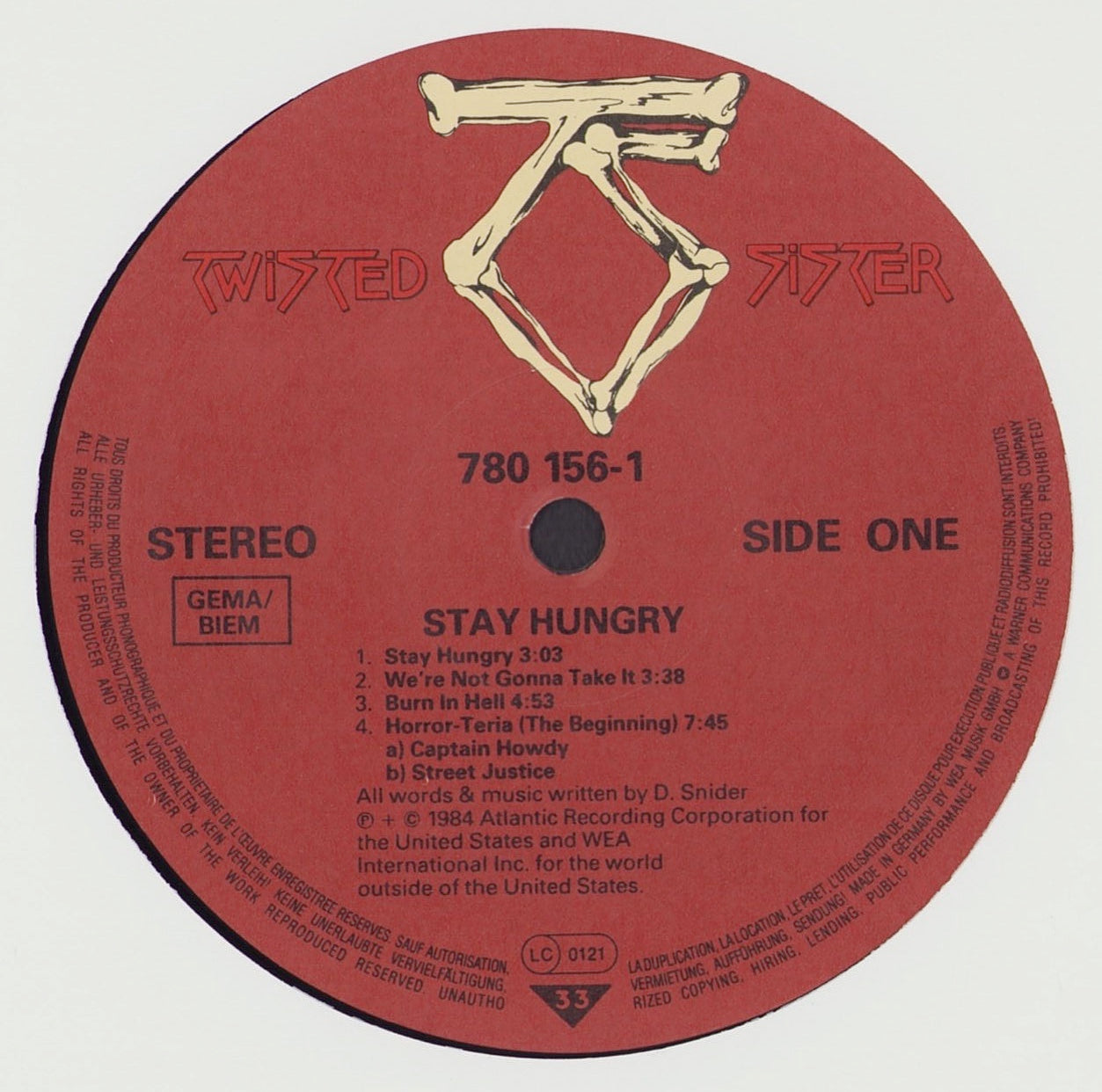 Twisted Sister - Stay Hungry Vinyl LP