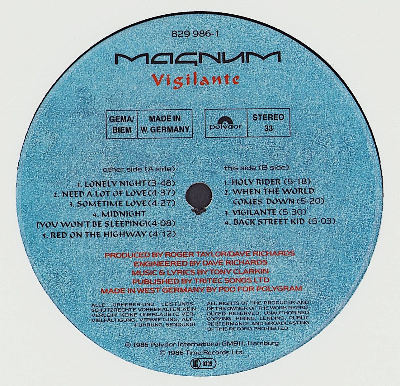 Magnum - Vigilante Vinyl LP