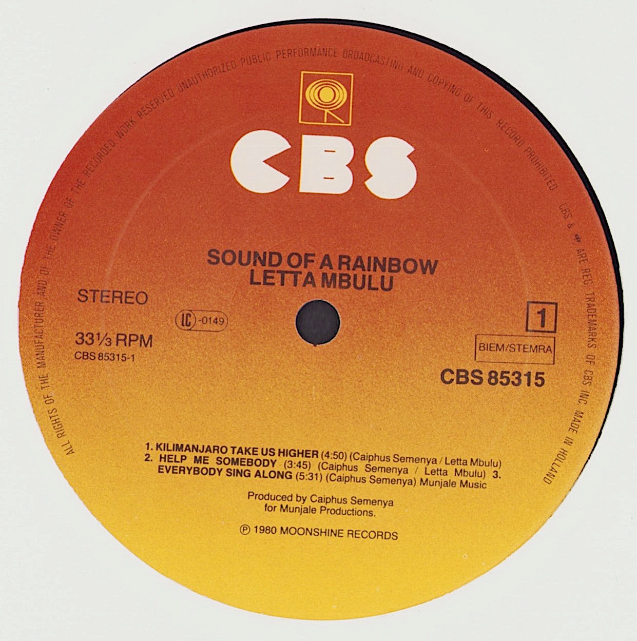 Letta Mbulu - Sound Of A Rainbow Vinyl LP