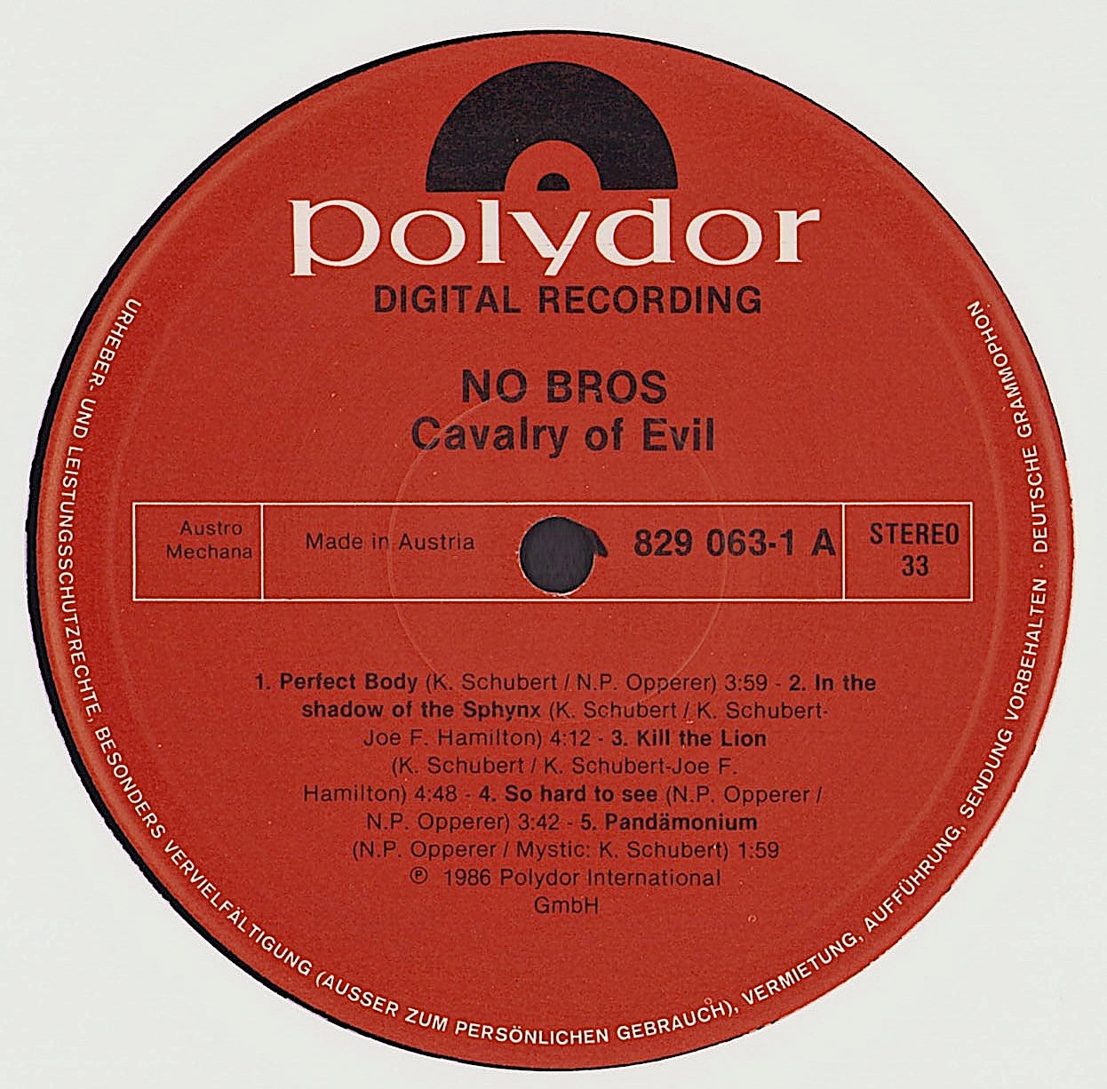 No Bros - Cavalry Of Evil Vinyl LP