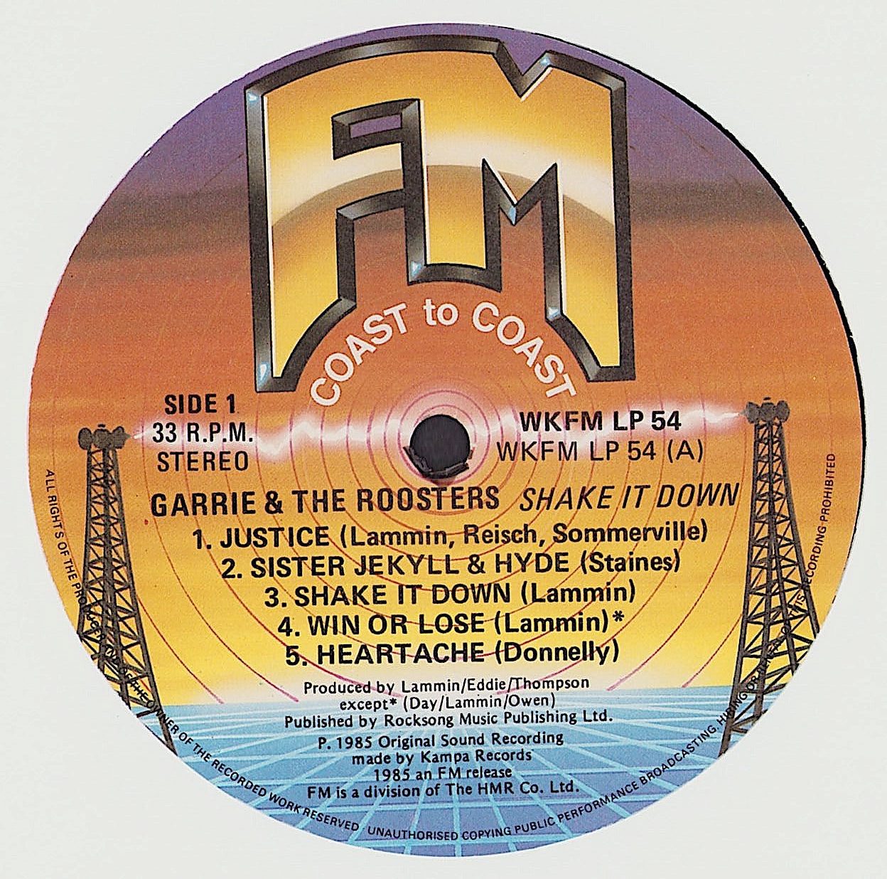 Garrie And The Roosters - Shake It Down Vinyl LP