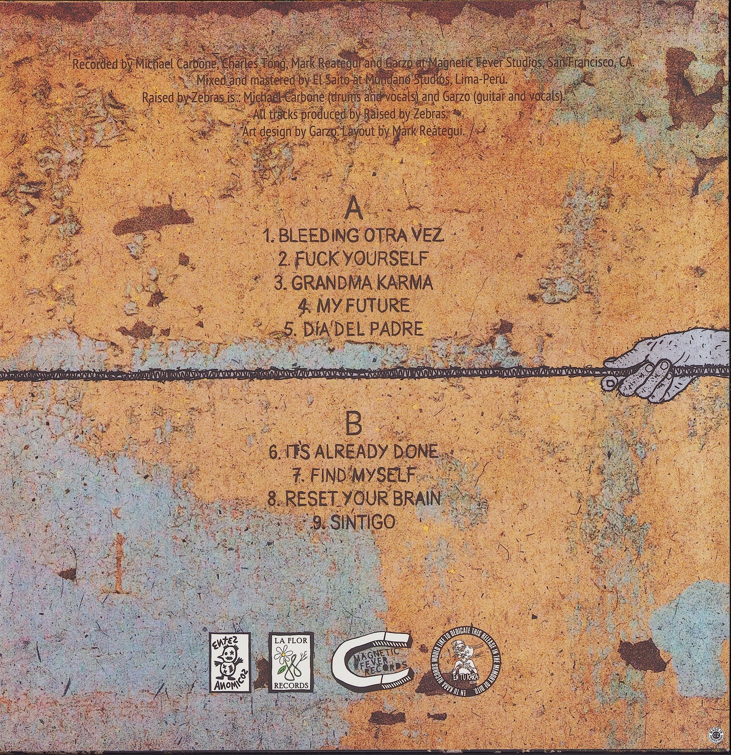 Raised By Zebras - Reatomico (Electric Blue & White Splatter Vinyl LP) Limited Edition