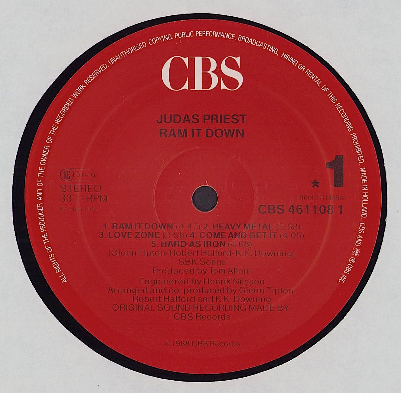 Judas Priest - Ram It Down Vinyl LP EU