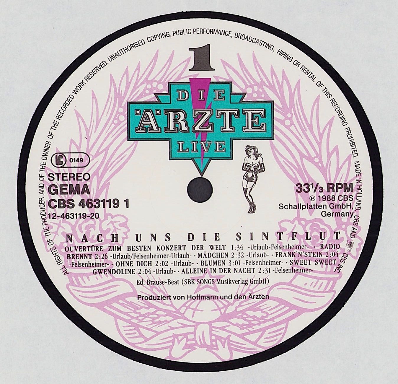 Die Ärzte - Live Nach Uns Die Sintflut Vinyl 3LP