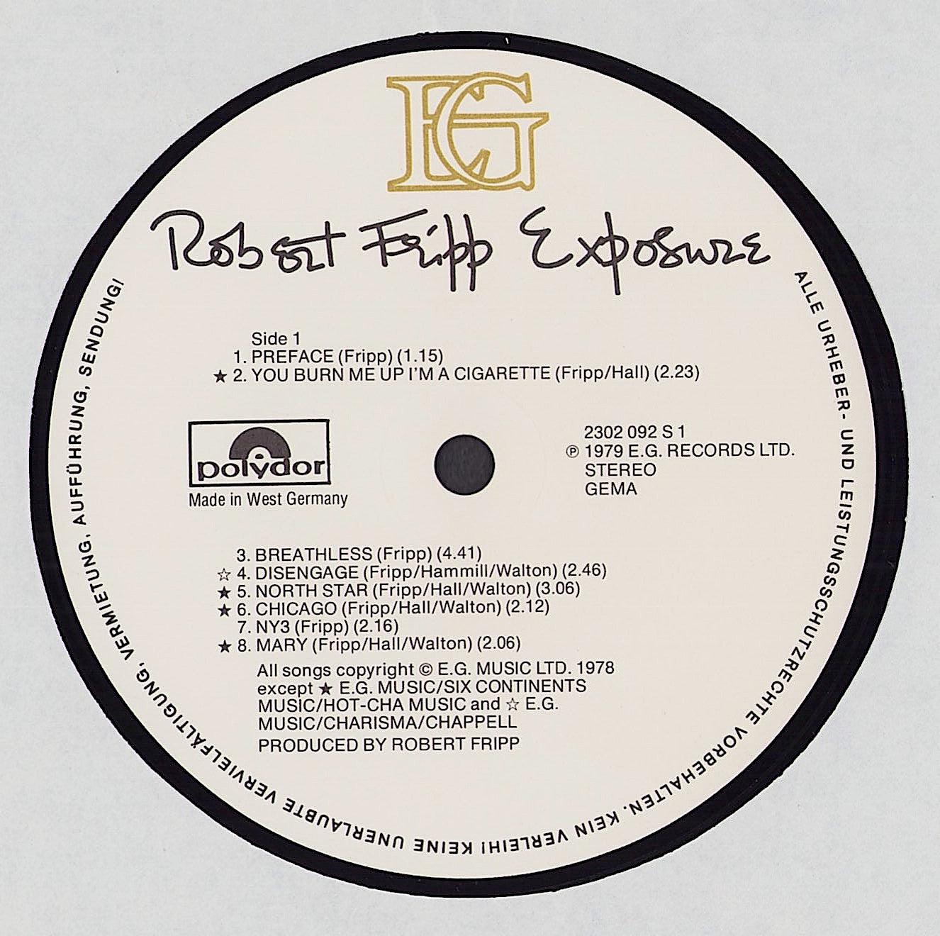 Robert Fripp - Exposure (Vinyl LP)