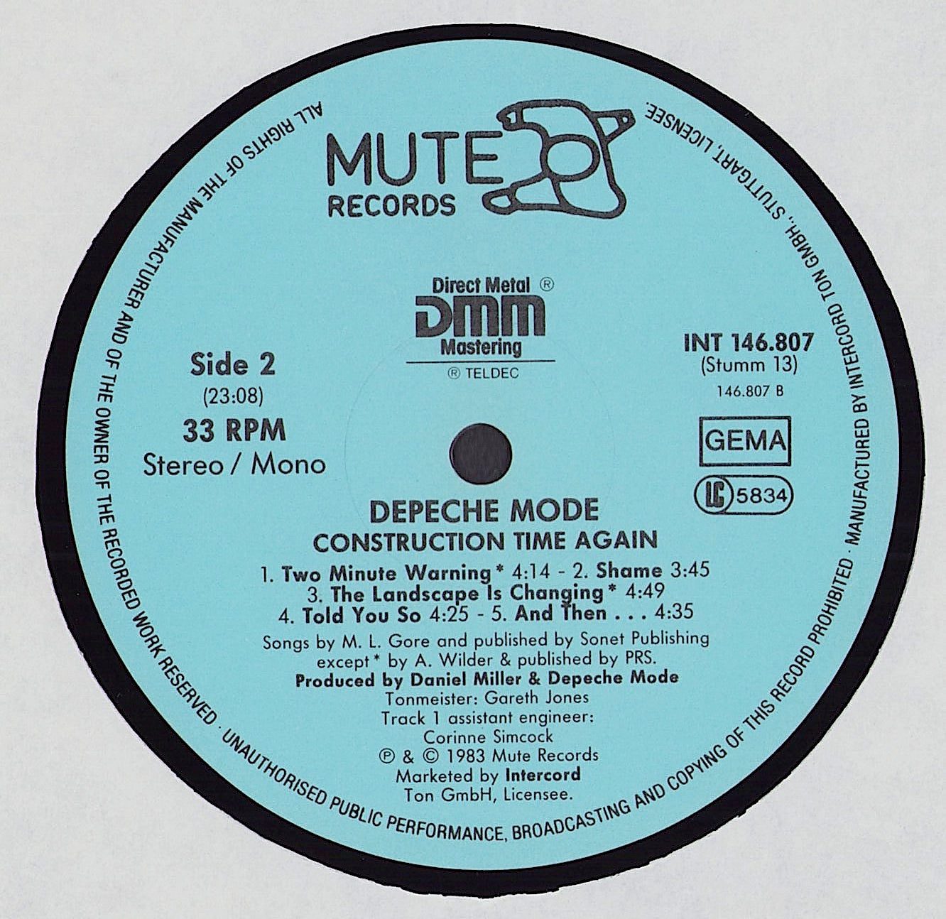 Depeche Mode - Construction Time Again Vinyl LP