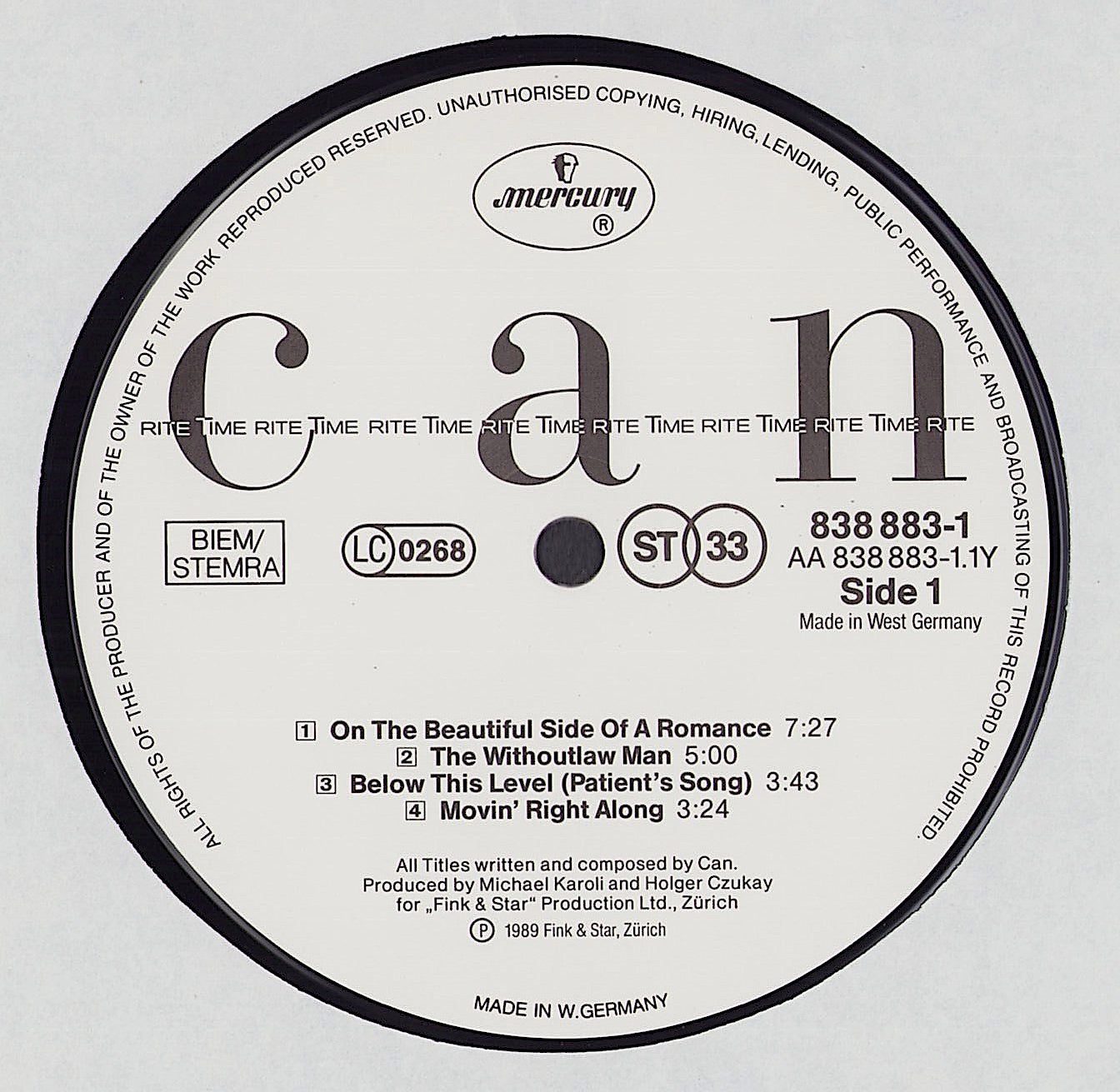 Can - Rite Time (Vinyl LP) EU